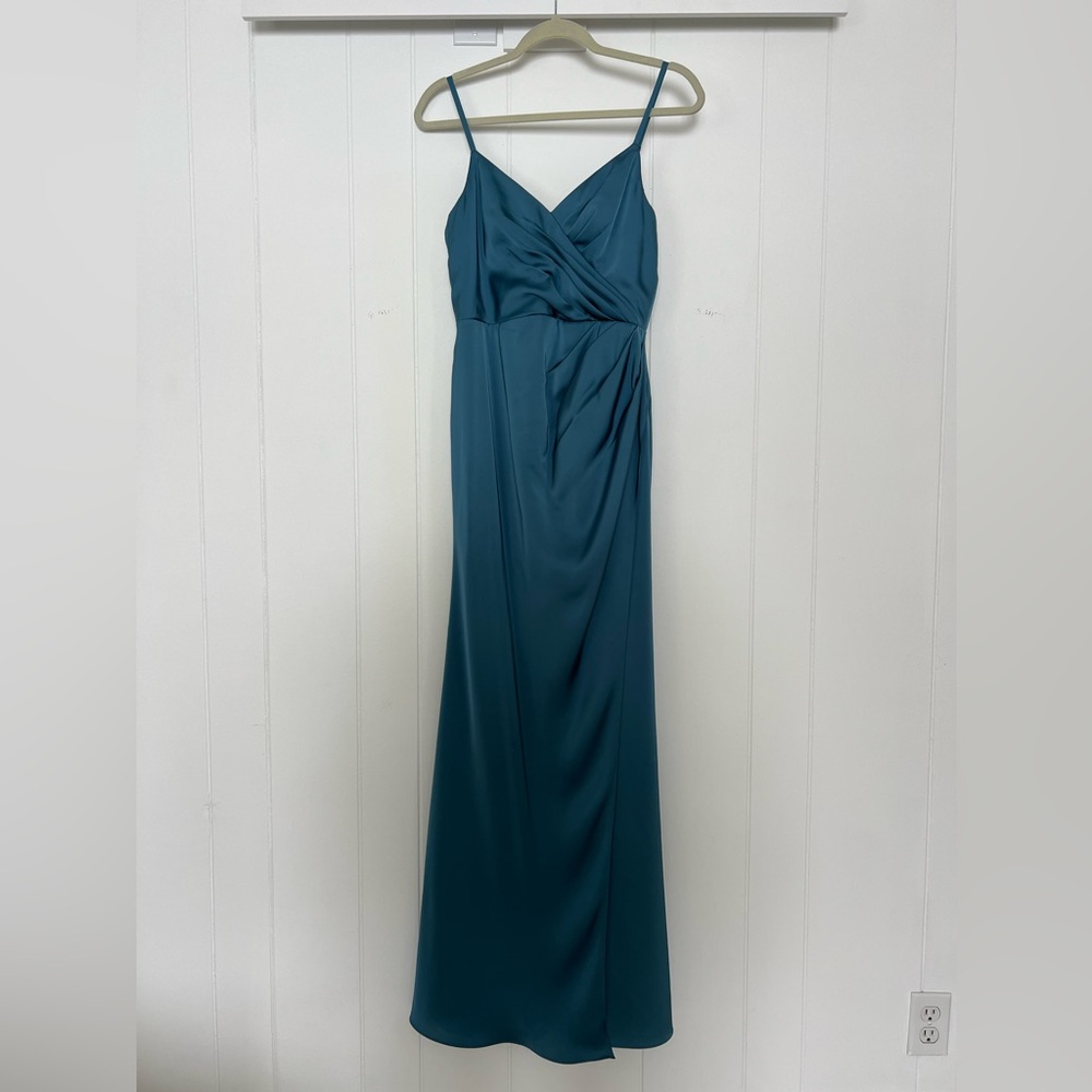 Azazie Maci Bridesmaid Dress - Bermuda, Satin